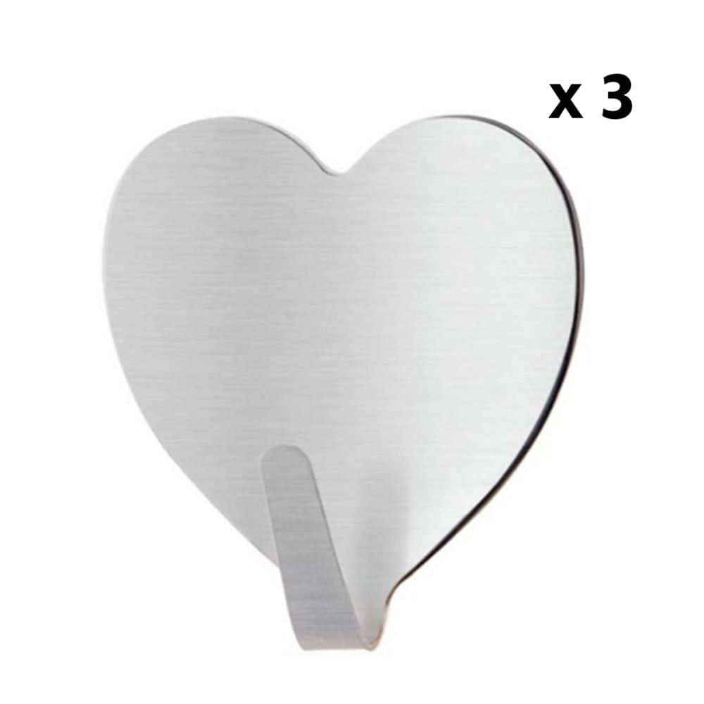 Set de Ganchos Autoadhesivos para Organizar y Colgar Corazón