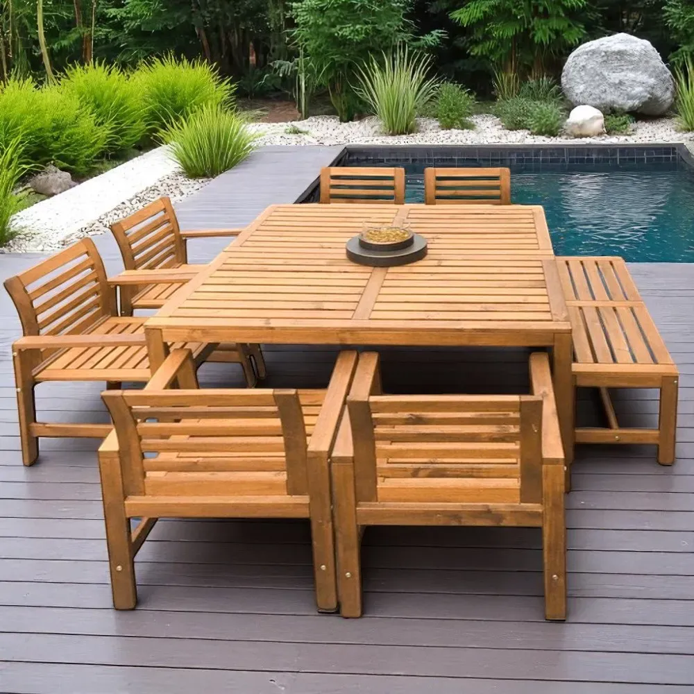 Comedor de Madera Aguazul para 8 Personas Movenda