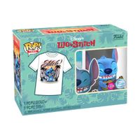Funko Pop & Tee Disney Stitch with Ukelele Flocked Talla M