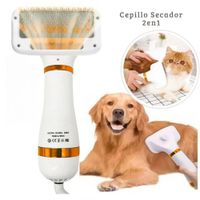 Cepillo Secador de Pelo Para Mascotas 2 en 1 para Perros y Gatos Dorado