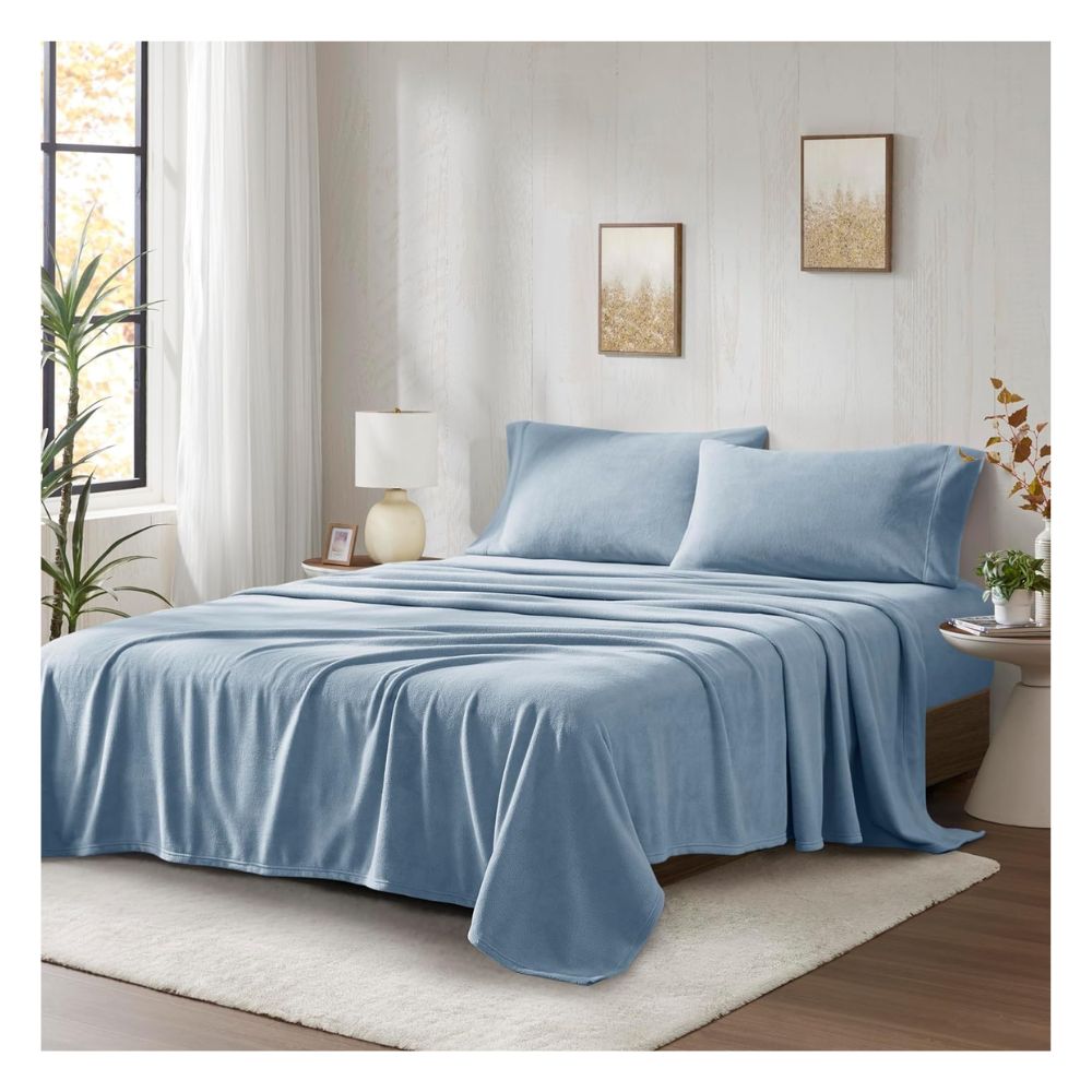 Sábanas polar queen celeste Lima Tienda