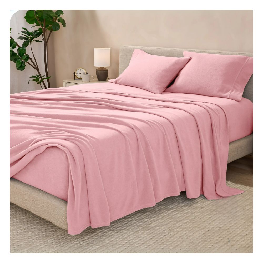 Sábanas polar queen rosado Lima Tienda