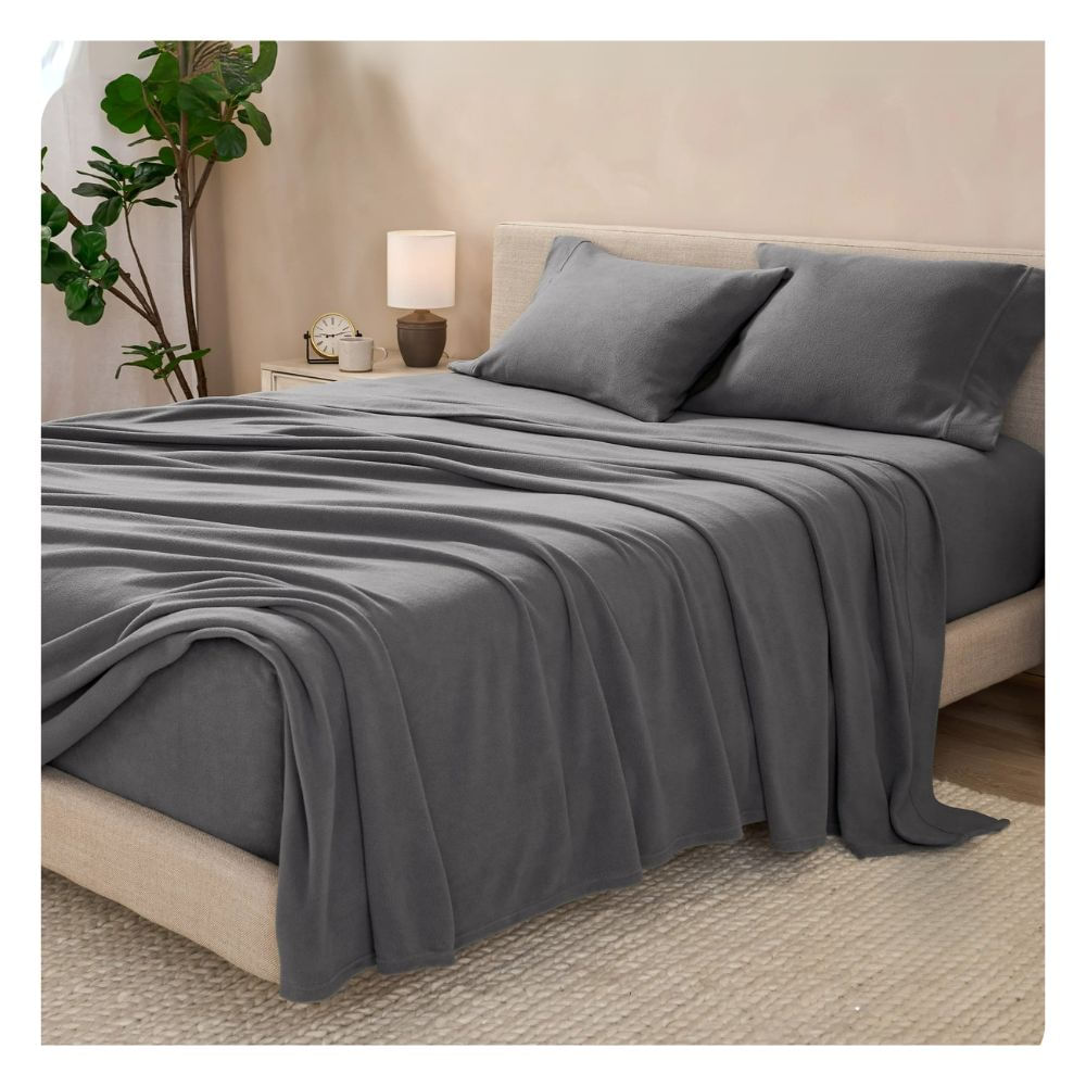 Sábanas polar king gris oscuro Lima Tienda