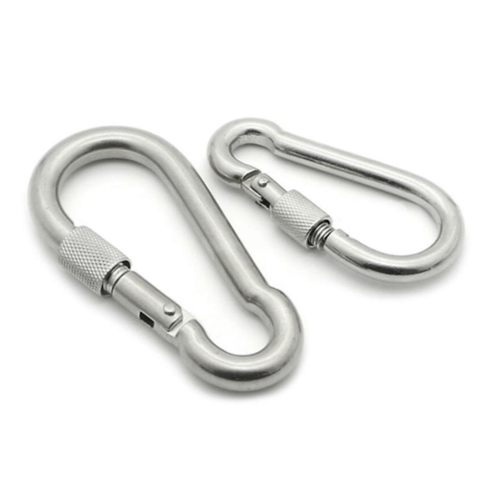 Gancho Mosquetón Arnés De Metal - 8cm Con Seguro