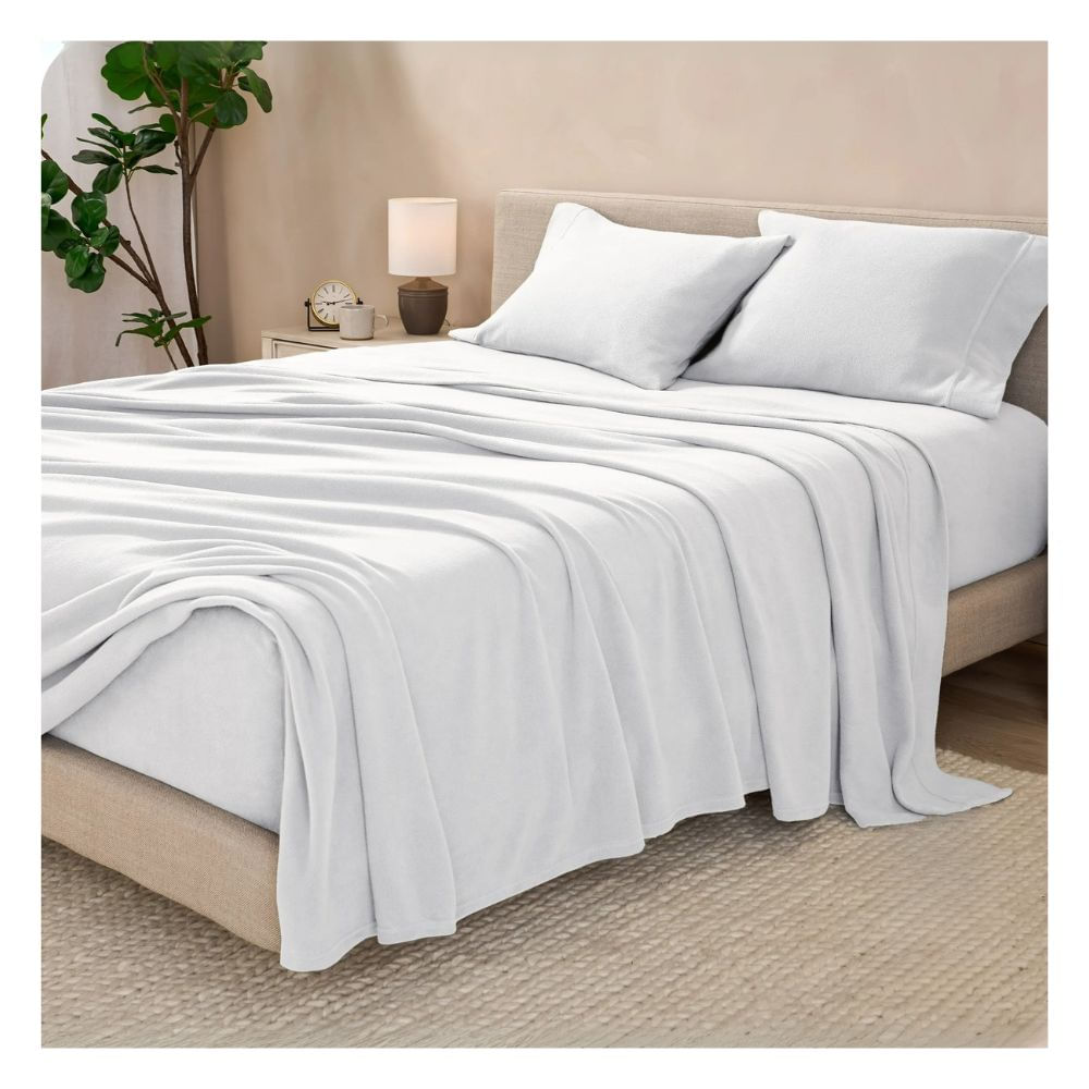 Sábanas polar king blanco Lima Tienda