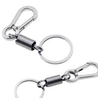Llavero Resorte Con Gancho - 5cm de Acero Inoxidable