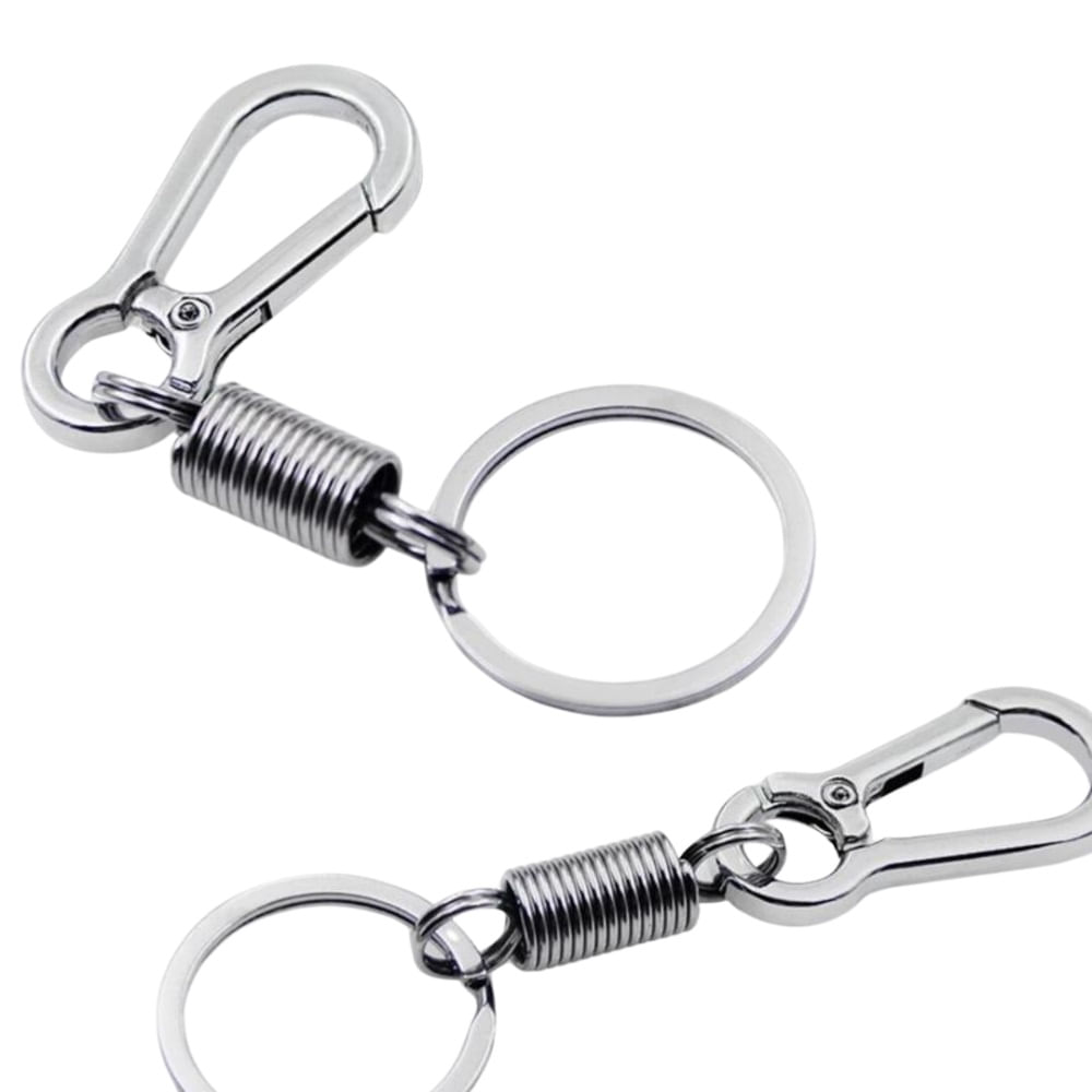 Llavero Resorte Con Gancho - 5cm de Acero Inoxidable