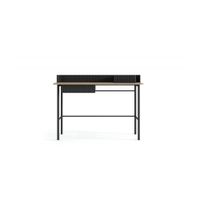 Escritorio Industrial Moderno Alanis color Negro/Duna 1 cajón TU MESITA