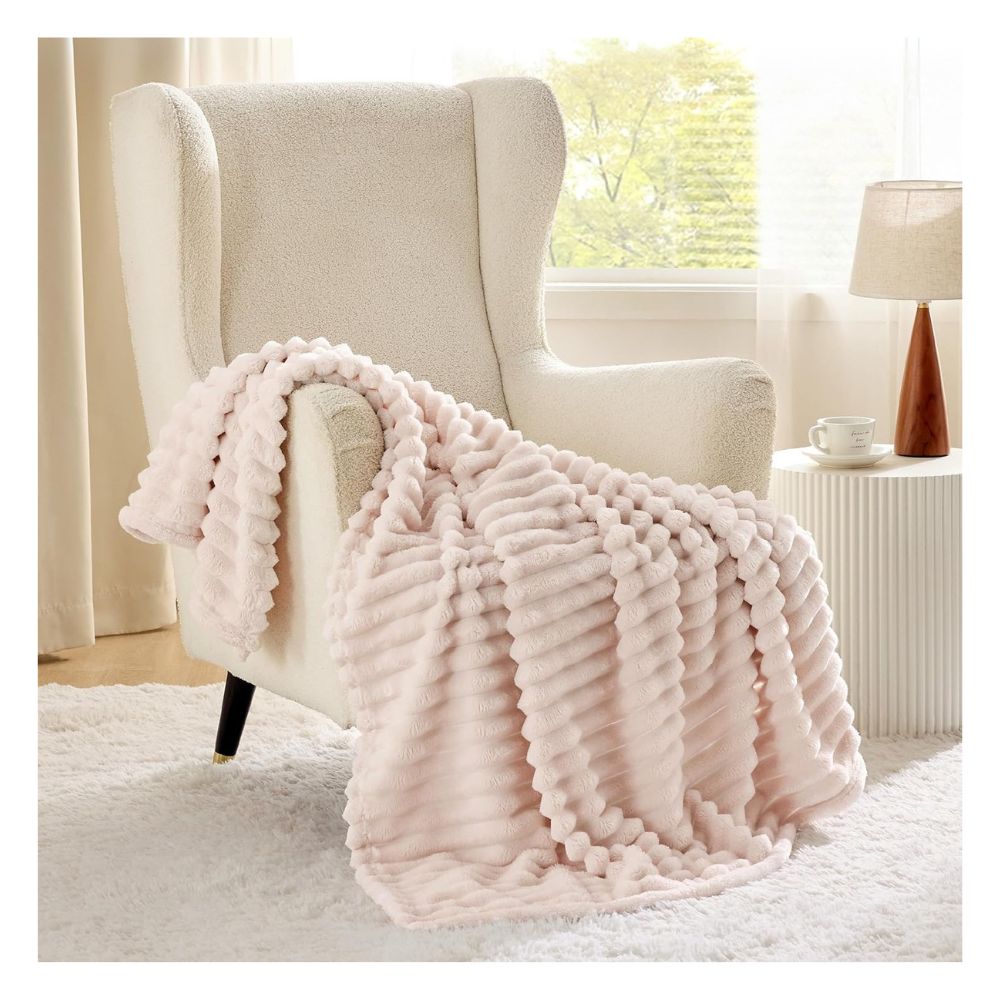 Manta peluche melón