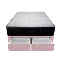 Cama Pocket Vip + 2 Cajones 1.5 Plz + 2 almohadas - Rosado