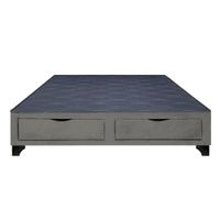 Base de Cama Kolpa 2 Cajones Frontales 2 Plz - Gris Oscuro