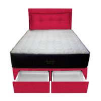 Dormitorio Pocket Vip +2 Caj. 1.5 Plz + Cabecera +Cojin - Rojo