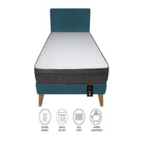 Dormitorio Turin Slim 1.5 Plz + Cabecera + Almohada - Cobalto