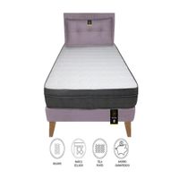 Dormitorio Turin Slim 1.5 Plz + Cabecera + Cojín - Lila