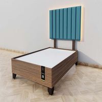 Dormitorio Enns + Cabecera Led Córdoba 1.5 plz - Cobalto y Catania