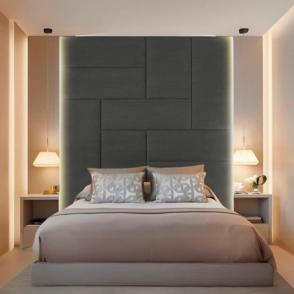 Cabecera Arhus 2 Plz - Gris Oscuro