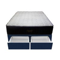 Cama Pocket Vip + 2 Cajones 1.5 Plz + 2 almohadas - Azul Marino