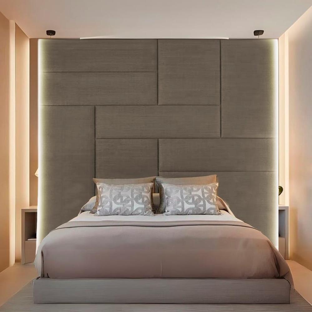 Cabecera Arhus King - Beige Claro