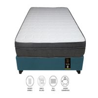 Cama Turin 1.5 Plz + 1 Almohada - Cobalto
