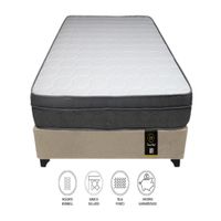 Cama Turin 1.5 Plz + 1 Almohada - Beige Claro
