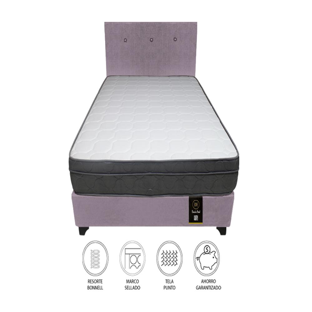 Dormitorio Turin 1.5 Plz + Cabecera + 1 Almohada - Lila Dormitorio Turin 1.5 Plz + Cabecera + 1 Almohada - Lila