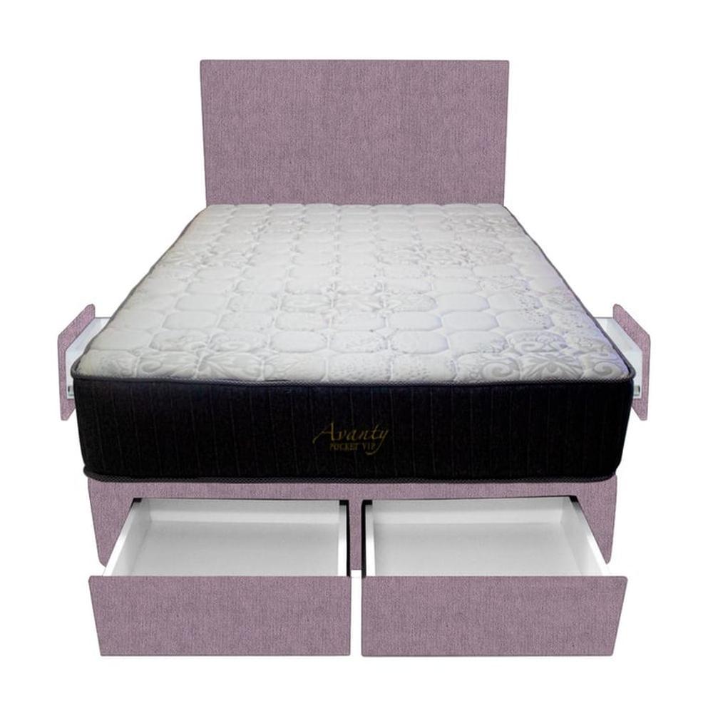 Dormitorio Pocket Vip + 4 Cajones 1.5 Plz + Cabecera - Lila Dormitorio Pocket Vip + 4 Cajones 1.5 Plz + Cabecera - Lila