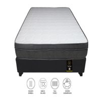 Cama Turin 1.5 Plz + 1 Almohada - Negro