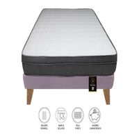 Cama Turin Slim 1.5 Plz + 1 almohada - Lila