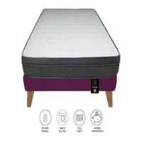 Cama Turin Slim 1.5 Plz + 1 almohada - Purpura