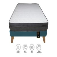 Cama Turin Slim 1.5 Plz + 1 almohada - Cobalto