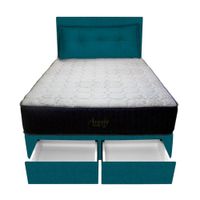 Dormitorio Pocket Vip + 2 Caj. 2 Plz + Cabecera + Cojin - Cobalto