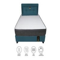 Dormitorio Turin 1.5 Plz + Cabecera + Cojin Bitola - Cobalto