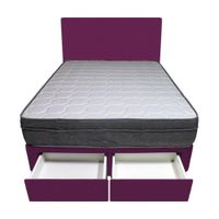 Dormitorio Turin + 2 Cajones 1.5 Plz + Cabecera - Purpura