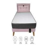 Dormitorio Turin Slim 1.5 Plz + Cabecera + Cojín - Rosado