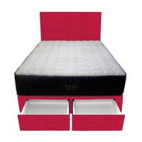 Dormitorio Pocket Vip + 2 Cajones 1.5 Plz + Cabecera - Rojo