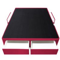 Base de Cama Wels 4 Cajones King Europeo - Rojo