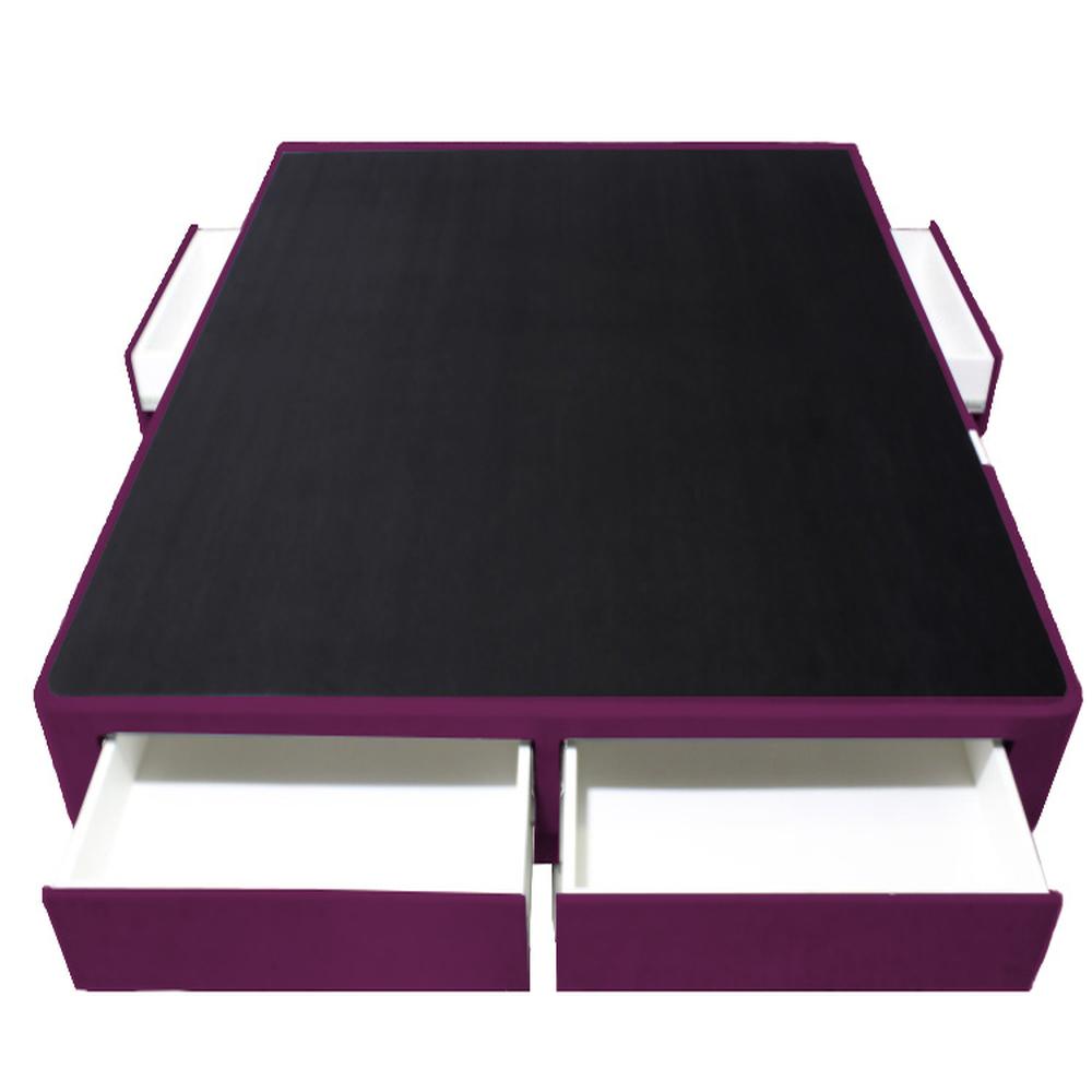 Base de Cama Wels 4 Cajones King Europeo - Púrpura Base de Cama Wels 4 Cajones King Europeo - Púrpura
