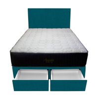 Dormitorio Pocket Vip + 2 Cajones 1.5 Plz + Cabecera - Cobalto