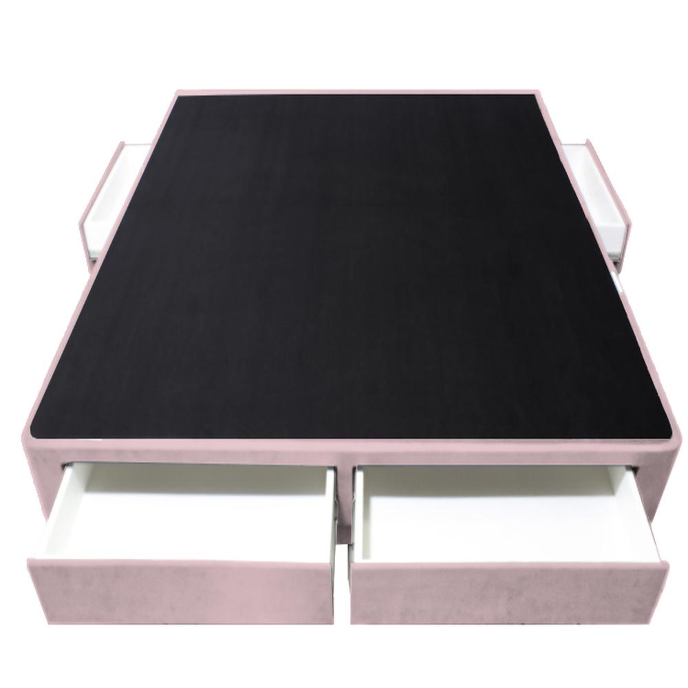 Base de Cama Wels 4 Cajones King Europeo - Rosado Base de Cama Wels 4 Cajones King Europeo - Rosado