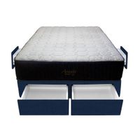 Cama Pocket Vip + 4 Cajones 1.5 Plz + 1 almohada - Azul Marino