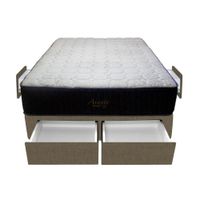Cama Pocket Vip + 4 Cajones 1.5 Plz + 1 almohada - Beige Oscuro