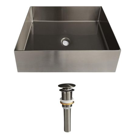 Lavabo de Lujo para baño XM LA30402-4040 Acero Inoxidable 304 Plateado Lavabo de Lujo para baño XM LA30402-4040 Acero Inoxidable 304 Plateado
