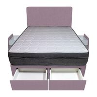 Dormitorio Turin + 4 Cajones 1.5 Plz + Cabecera - Lila