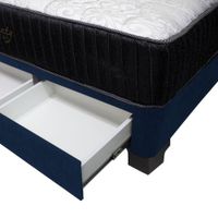 Dormitorio Pocket Vip + 4 Cajones 2 Plz + Cabecera - Azul Marino