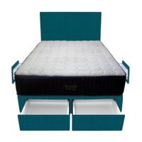 Dormitorio Pocket Vip + 4 Cajones 2 Plz + Cabecera - Cobalto