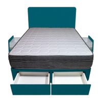 Dormitorio Turin + 4 Cajones 1.5 Plz + Cabecera - Cobalto