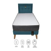 Dormitorio Turin Slim 1.5 Plz + Cabecera + Cojín - Cobalto