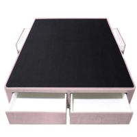 Base de Cama Wels 4 Cajones King Americano - Rosado