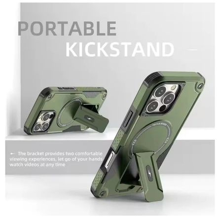 CASE MOKET ARMOR ANTICAIDAS PARA IPHONE 16 PRO MAX VERDE