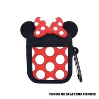 Carcasa de silicona para Airpods de generación 1 y 2 diseño de MINNIE